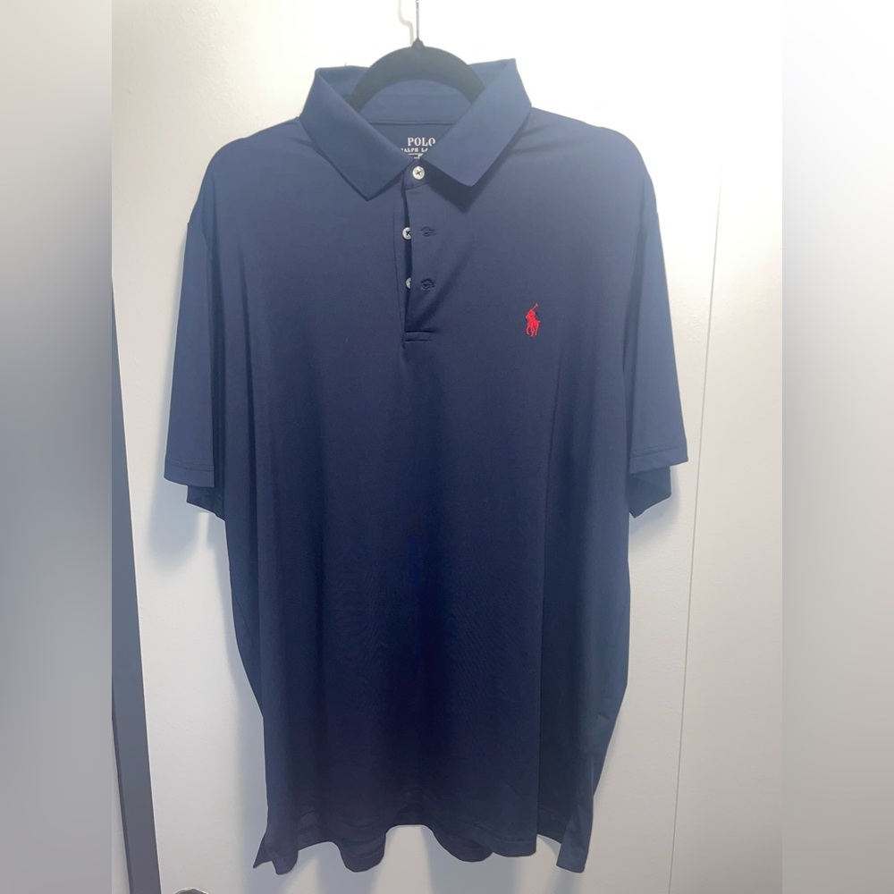 Polo by Ralph Lauren Blue and Red Classic Polo Shirt